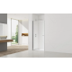 Porte de douche 80x196cm pliante anticalcaire ultra transparent profilé Chrome