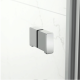 Porte de douche 80x196cm pliante anticalcaire ultra transparent profilé Chrome