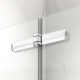 Porte de douche 80x196cm pliante anticalcaire ultra transparent profilé Chrome