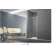 Porte de douche 80x196cm pliante anticalcaire ultra transparent profilé Chrome