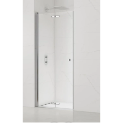 Porte de douche 90x196cm pliante anticalcaire avec profilé chrome