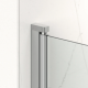 Porte de douche 90x196cm pliante anticalcaire avec profilé chrome