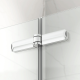 Porte de douche 90x196cm pliante anticalcaire avec profilé chrome