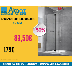 paroi de douche 80cm