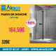 Paroi de douche 140 cm, 8mm d'épaisseur