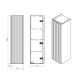 Colonne armoire Delano 80x36x34cm, Noir