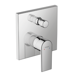 Mitigeur bain/douche encastré 2 sorties monocommande Vernis Shape, Chrome
