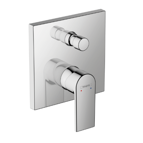 Mitigeur bain/douche encastré 2 sorties monocommande Vernis Shape, Chrome