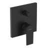 Mitigeur bain/douche encastré monocommande 2 sorties Vernis Shape, Noir Mat