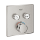Mitigeur douche encastré thermostatique 2 sorties Grotherm SmartControl, Supersteel