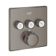 Mitigeur douche encastré thermostatique 3 sorties SmartControl Hard graphite