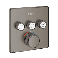 Mitigeur douche encastré thermostatique 3 sorties SmartControl Hard graphite