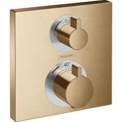 Mitigeur douche encastré thermostatique Ecostat Quare, Bronze Brossé
