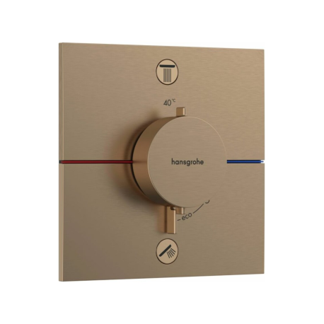 Mitigeur douche encastré thermostatique Showerselect Comfort E, Bronze brossé
