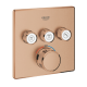 Mitigeur douche encastré thermostatique 3 sorties Grotherm SmartControl, Warm Sunset Brossé