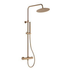 Colonne de douche thermostatique douchette stick Aurum, Or Rosé