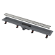 Caniveau de douche avec rebord pour grilles perforées 65cm