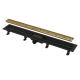 Caniveau de douche avec rebord pour grilles perforées 65cm