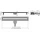 AlcaPlast Caniveau de douche universel avec grille 85 x 15 x 7,1 cm (APZ13-DOUBLE9-850)