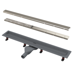 AlcaPlast Caniveau de douche universel avec grille 85 x 15 x 7,1 cm (APZ13-DOUBLE9-850)