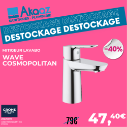 Mitigeur lavabo Wave Cosmopolitan, Chrome