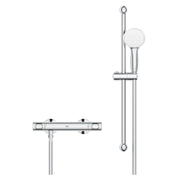 Ensemble de douche Tempesta 100 avec mitigeur thermostatique Grohterm 500, Chrome