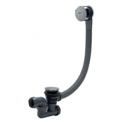 Vidage de baignoire à câble 700mm finition ABS Ø40 : bonde/trop-plein/siphon