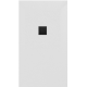 Receveur de douche Alek B-Way 160x90 en marbre coulé, Blanc
