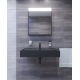 Lavabo Infinitio 80,5x46,5 cm avec trou, Noir Mat