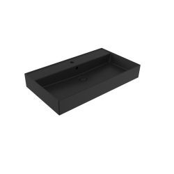 Lavabo Infinitio 80,5x46,5 cm avec trou, Noir Mat
