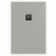 Alek Receveur de douche rectangulaire 100 x 80 cm avec siphon, en marbre coulé , Blanc (SATALEK10080B-S)
