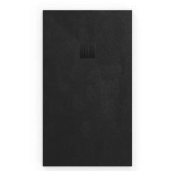 Receveur de douche 140x80cm Alek B-Way en marbre coulé, Gris