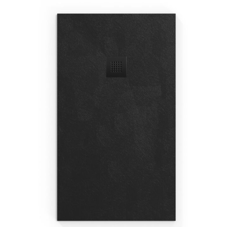 Receveur de douche 140x80cm Alek B-Way en marbre coulé, Gris