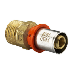 Multicouche - Raccord droit à visser mâle D16 3/4 (510105MP)