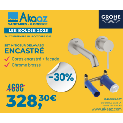 Mitigeur lavabo encastré & corps d'encastrement Essence, Supersteel