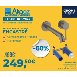 Pack mitigeur lavabo mural L Essence + corps encastrement, Hard Graphite Brossé