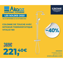 Colonne de douche thermostatique Vitalio Go System 160, Chrome