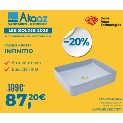 Swiss Aqua Technologies Infinitio Vasque à poser 50x39 cm, sans trop-plein, Marron mat (SATINF5039LBRM)