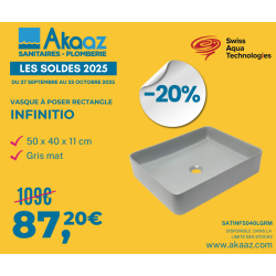 Swiss Aqua Technologies Infinitio Vasque à poser 50x39 cm, sans trop-plein, Marron mat (SATINF5039LBRM)