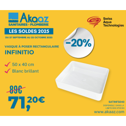 Swiss Aqua Technologies Infinitio Vasque à poser 50x39 cm, sans trop-plein, Marron mat (SATINF5039LBRM)