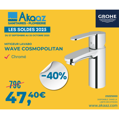 Mitigeur lavabo Wave Cosmopolitan, Chrome