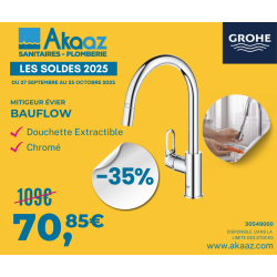 Mitigeur évier Grohe Bauflow, Chrome