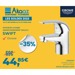 Mitigeur lavabo Swift taille S 1/2", Chrome