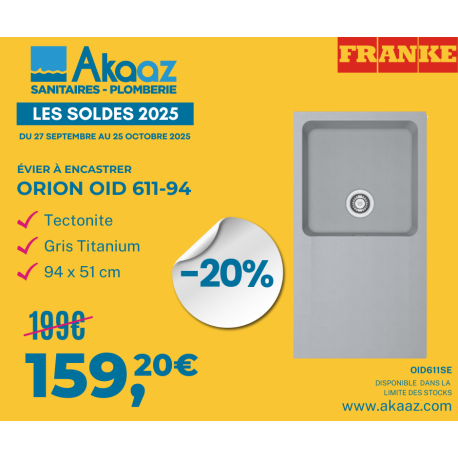 Orion - OID 611 Tectonite® Gris Titanium 940x510 mm (114.0442.824)