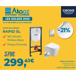 Pack WC Bâti autoportant + WC Swiss Aqua Technologies Infinitio noir sans bride + Plaque chrome
