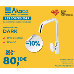 Mitigeur évier Dark avec bras pivotant, Chrome