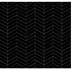Revêtement mural KB60 244x122cm Chevron, Noir Brillant (PE)