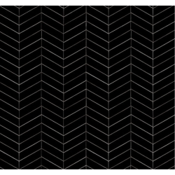 Revêtement mural KB60 244x122cm Chevron, Noir Brillant (PE)