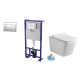 Pack WC : Bâti support + WC Square Infinitio blanc -SAT