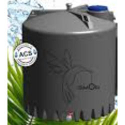 Cuve aérienne ACS 3500L + couvercle + vanne D32 Colibri